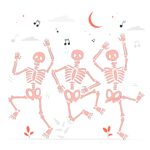 Dancing skeletons