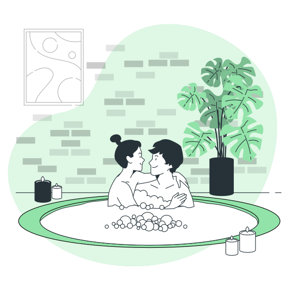 Couple in a jacuzzi